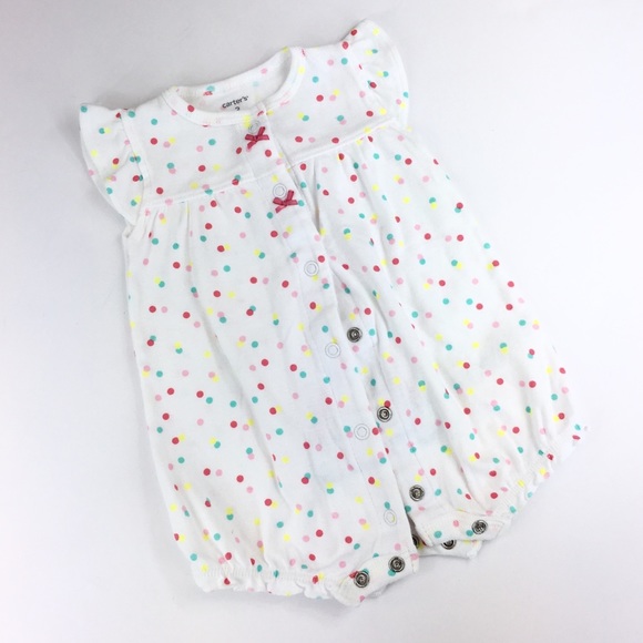 Like New! Carter’s 🌈 Rainbow Romper in White - 3m - Picture 3 of 7